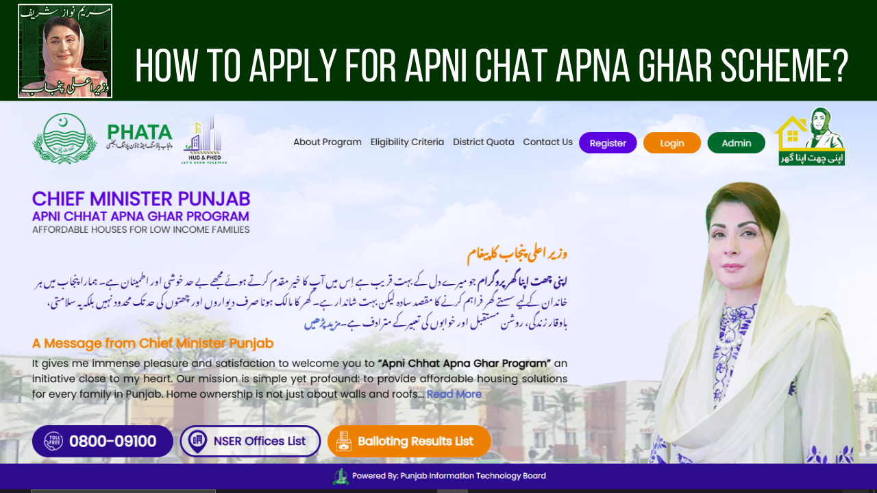 How to Apply for Apni Chat Apna Ghar Scheme?